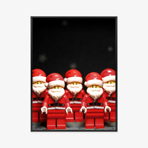 Plakat w ramie Święty Mikołaj Figurka LEGO Zabawny Premium