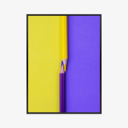 Plakat w ramie Kredki Minimalistyczny kontrast Premium