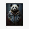 Plakat w ramie Panda Kurtka Stylizowane zwierzę Premium